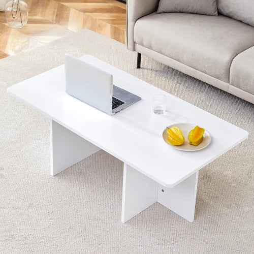 Modern Rectangle Living Room Table, Farmhouse Wood