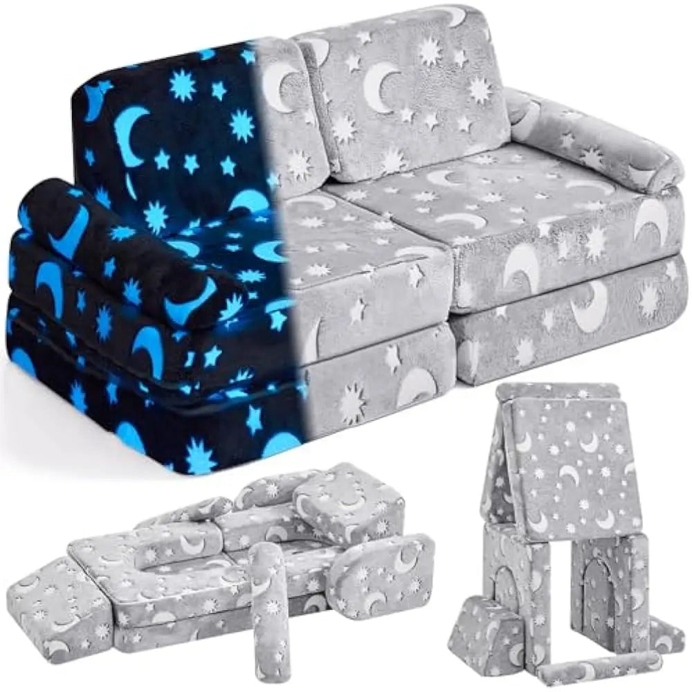 Modular Play Couch, Sectional Sofa, Convertible Foam & Floor