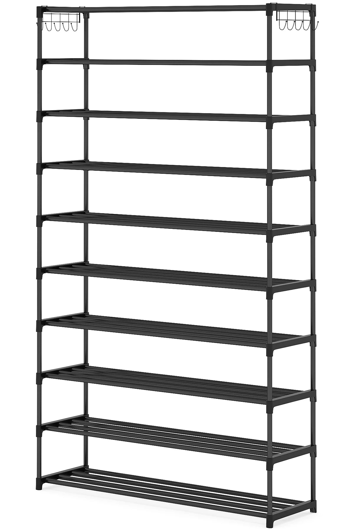 10 Tier Shoe Rack Organizer with 4 Bins Drawers for Closet Entryway,