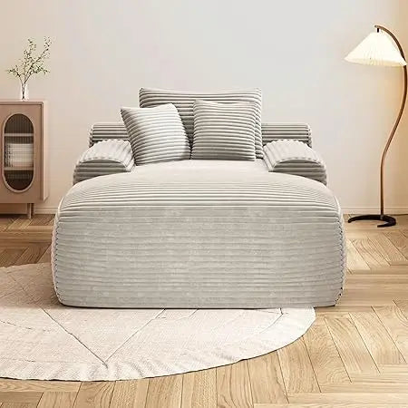 Boneless Couch Deep Seat with 3 Pillows