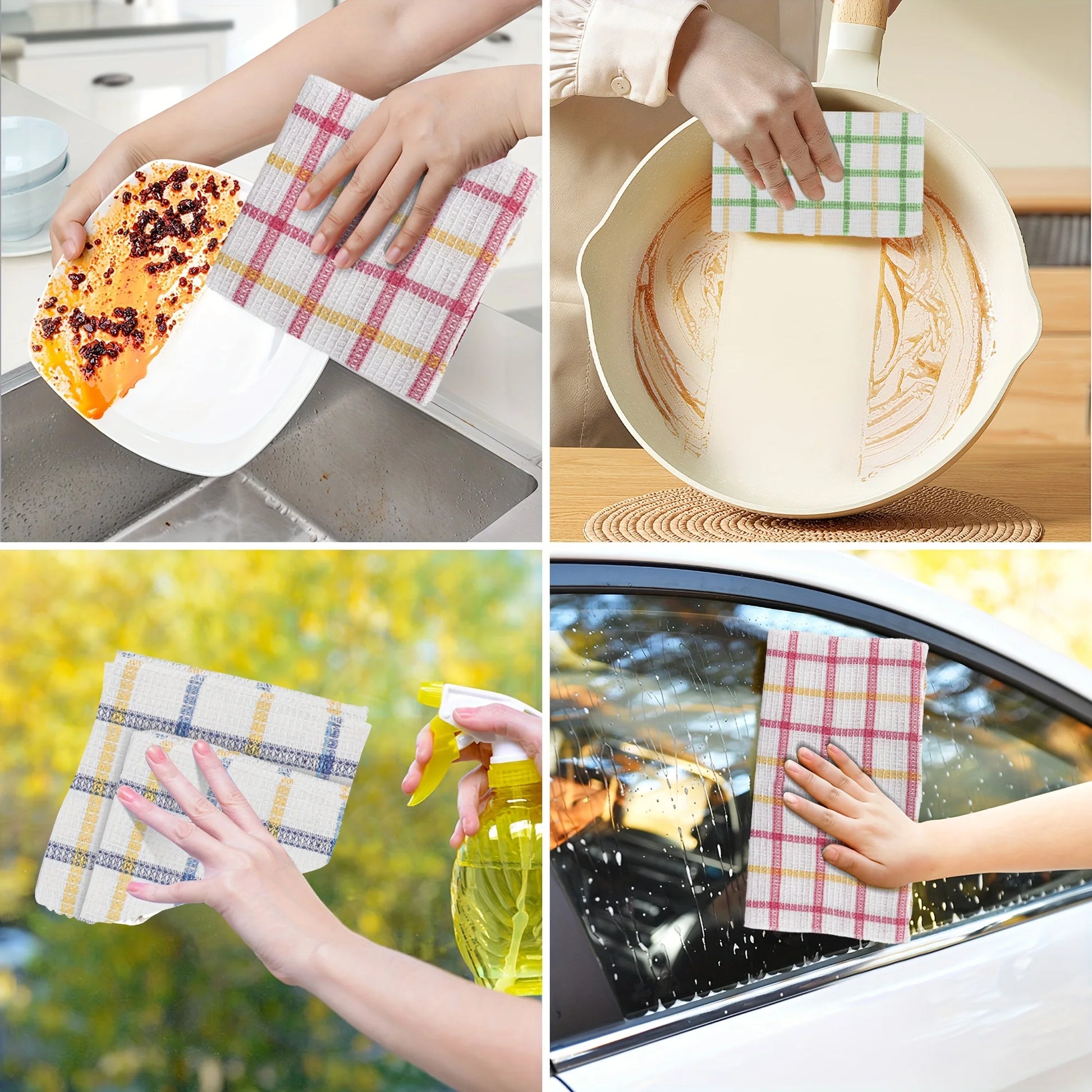 6/12 Pieces Dish Cloths, Multi-Purpose Cleaning Towels,