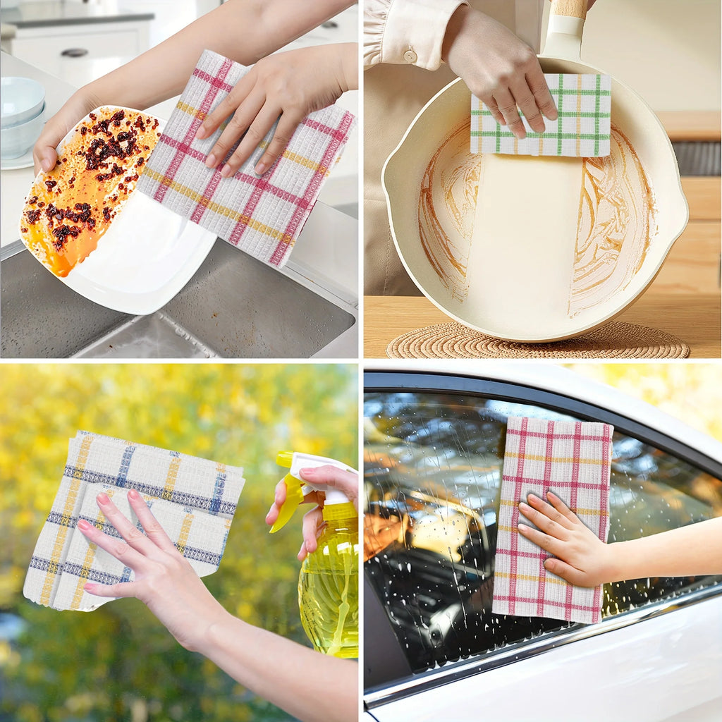 12pcs Soft Absorbent Dishwashing Towels