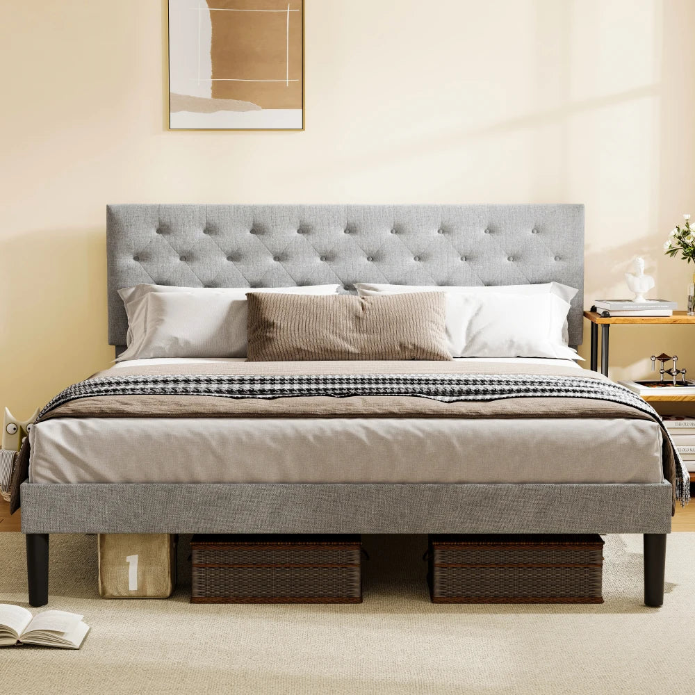 Table Bed Bedroom Aesthetic Modern Multifunctional Queen Bed Frame