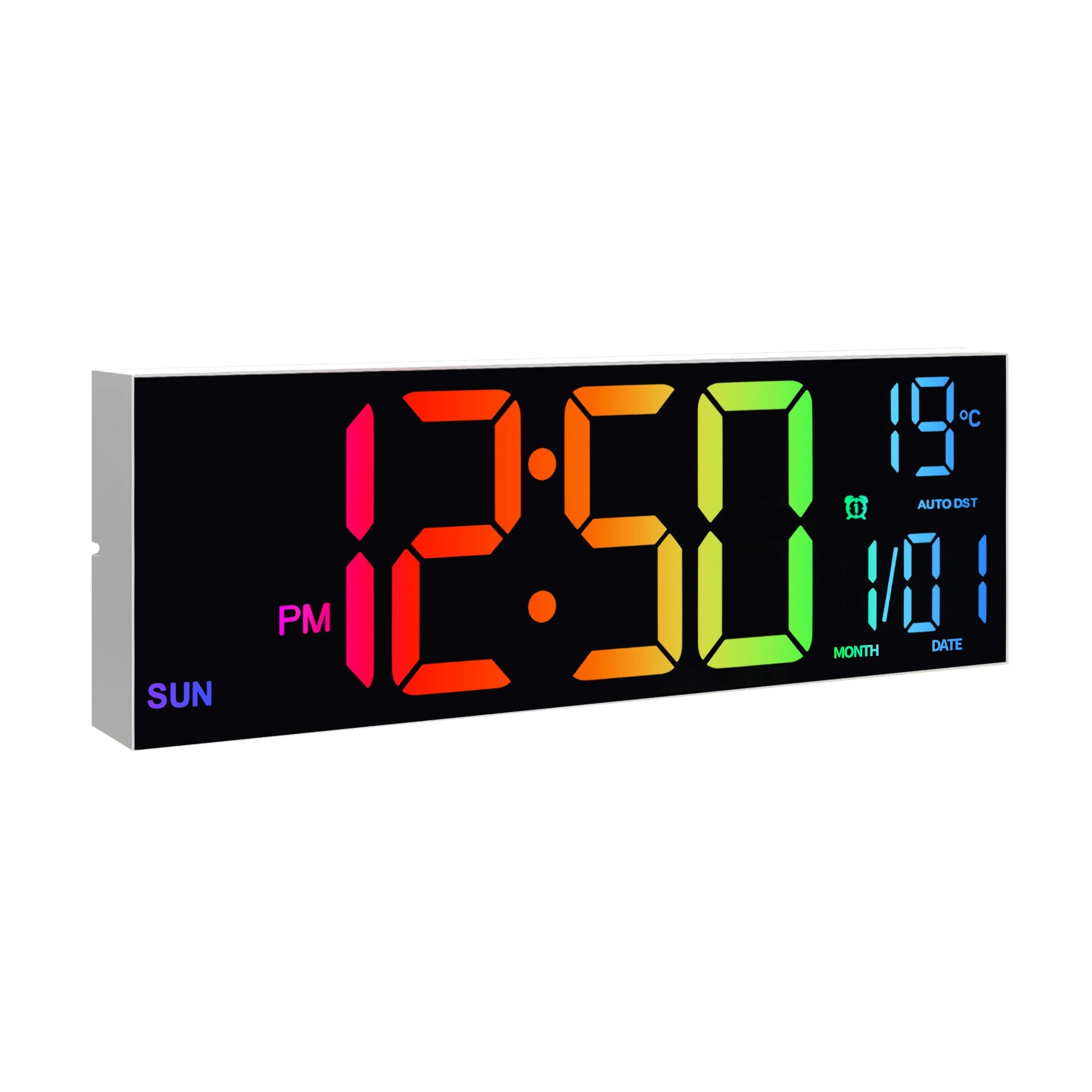 Large Digital Wall Clock, Big LED Display with Remote,Alarm, DST, Temperature for Living Room