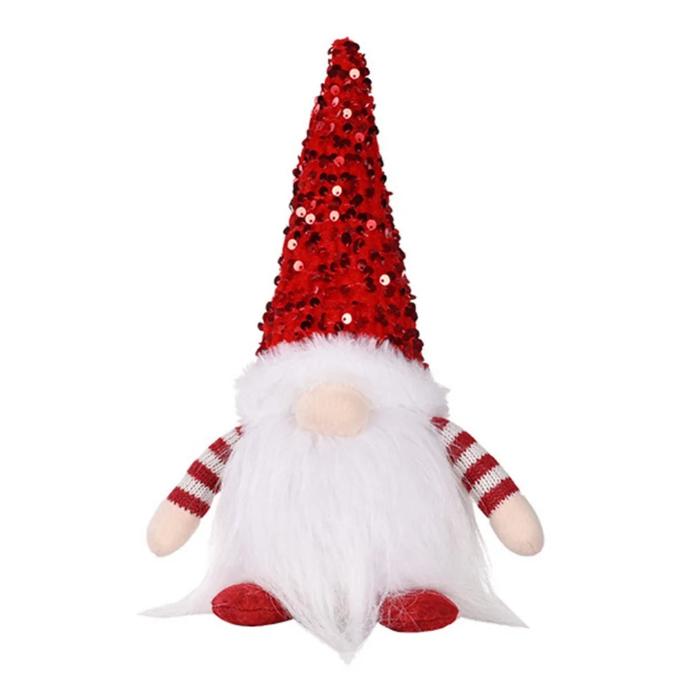 30cm Sequin Christmas Doll Elf Gnome Dolls with Led Light
