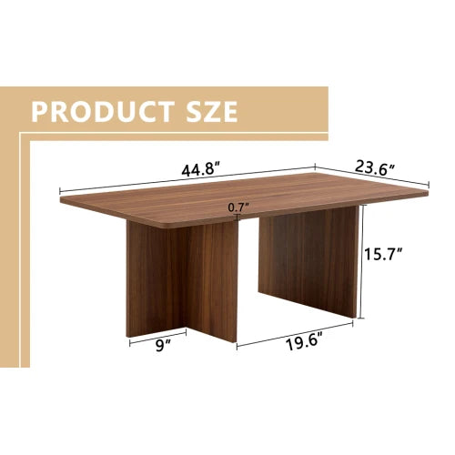 Modern Rectangle Living Room Table, Farmhouse Wood