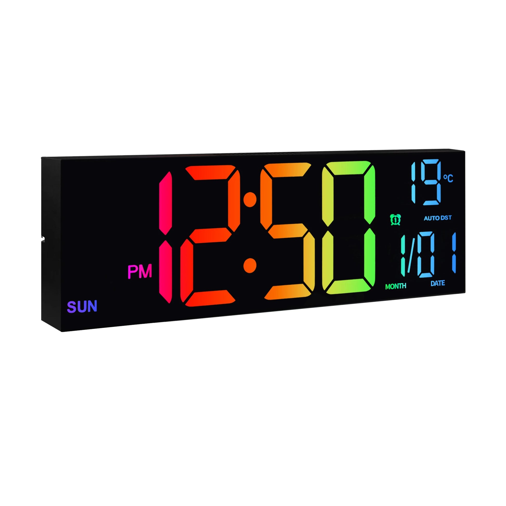 Large Digital Wall Clock, Big LED Display with Remote,Alarm, DST, Temperature for Living Room