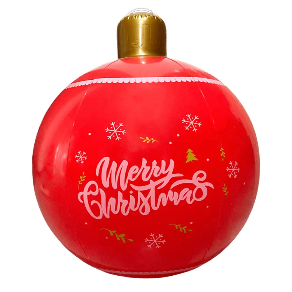 24 Inch Giant Inflatable Christmas Ball Large Outdoor Decorated
