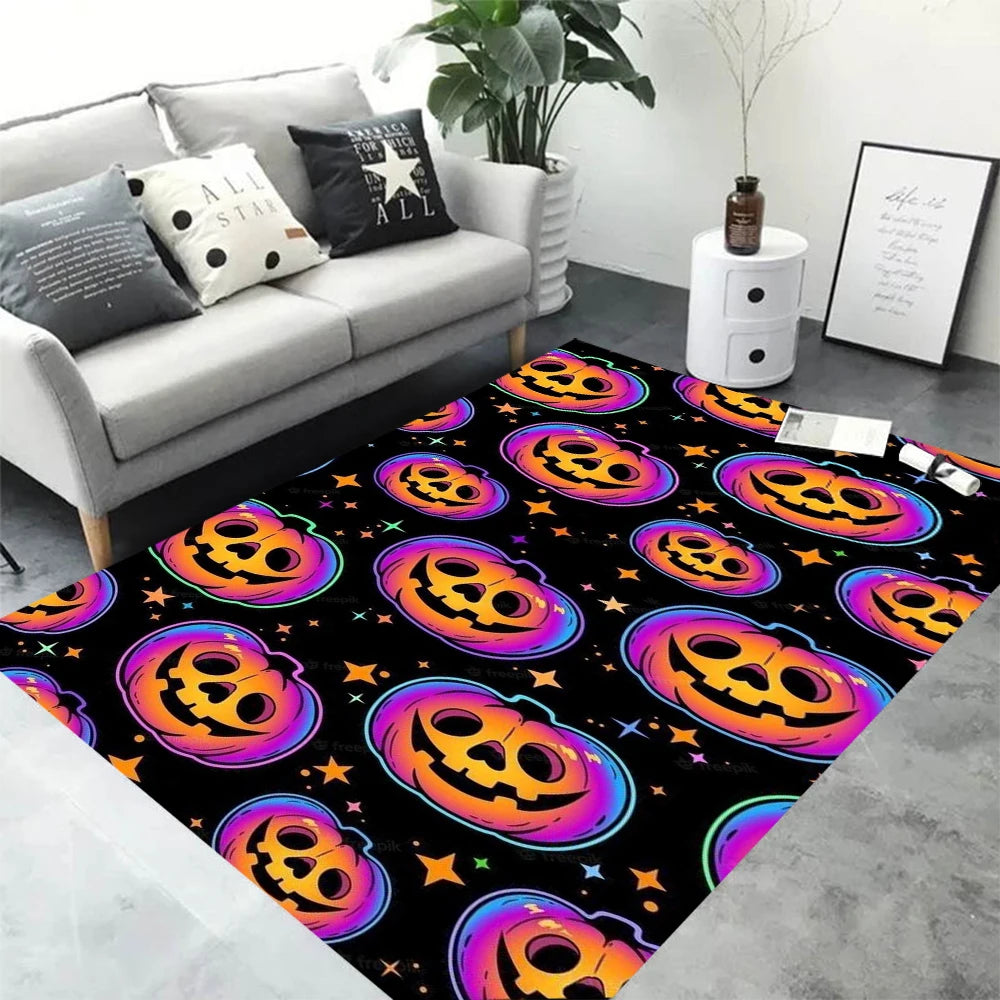 Terrifying Halloween Pumpkin Lantern Carpet Small Rugs