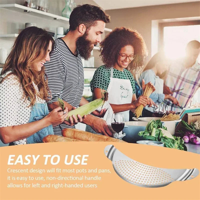 Easy Draining Pot Strainer Stainless Steel
