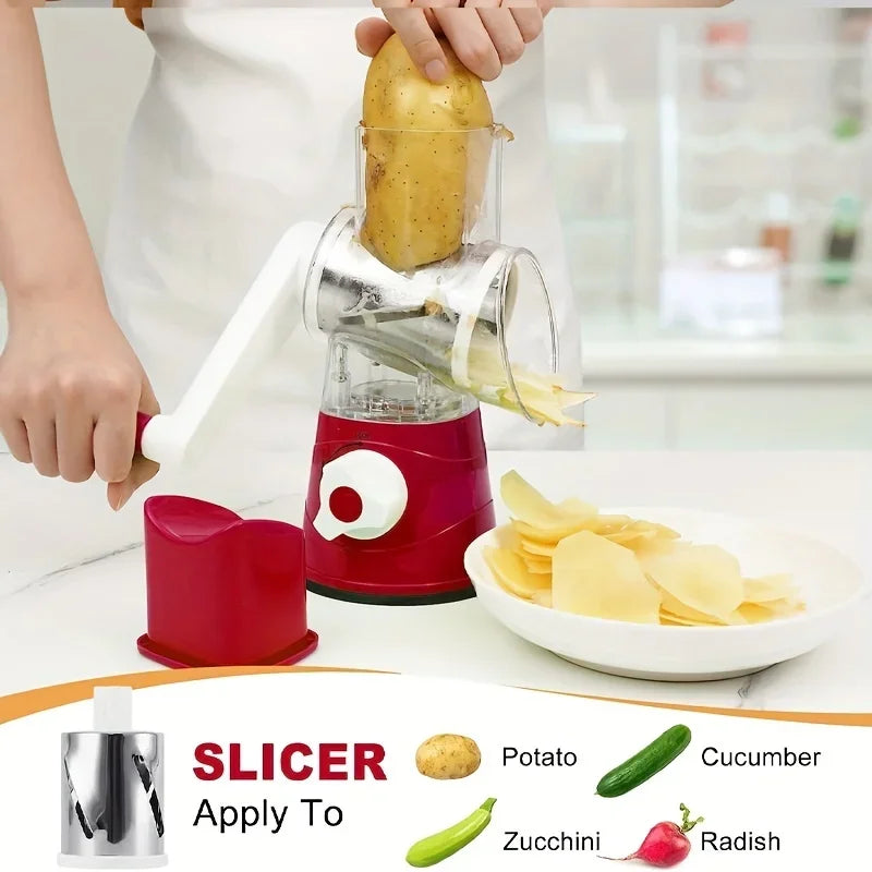 Vegetable Cutter & Slicer Manual Kitchen Cheese Chopper Machine