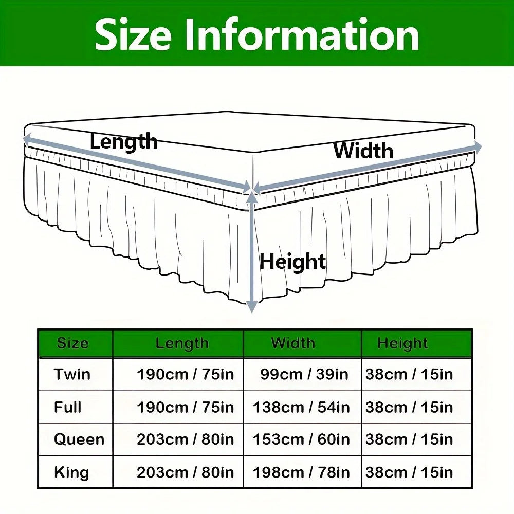 1pc Breathable & Bed Skirt With Elastic Band  Cover Comforter Sets Curtains