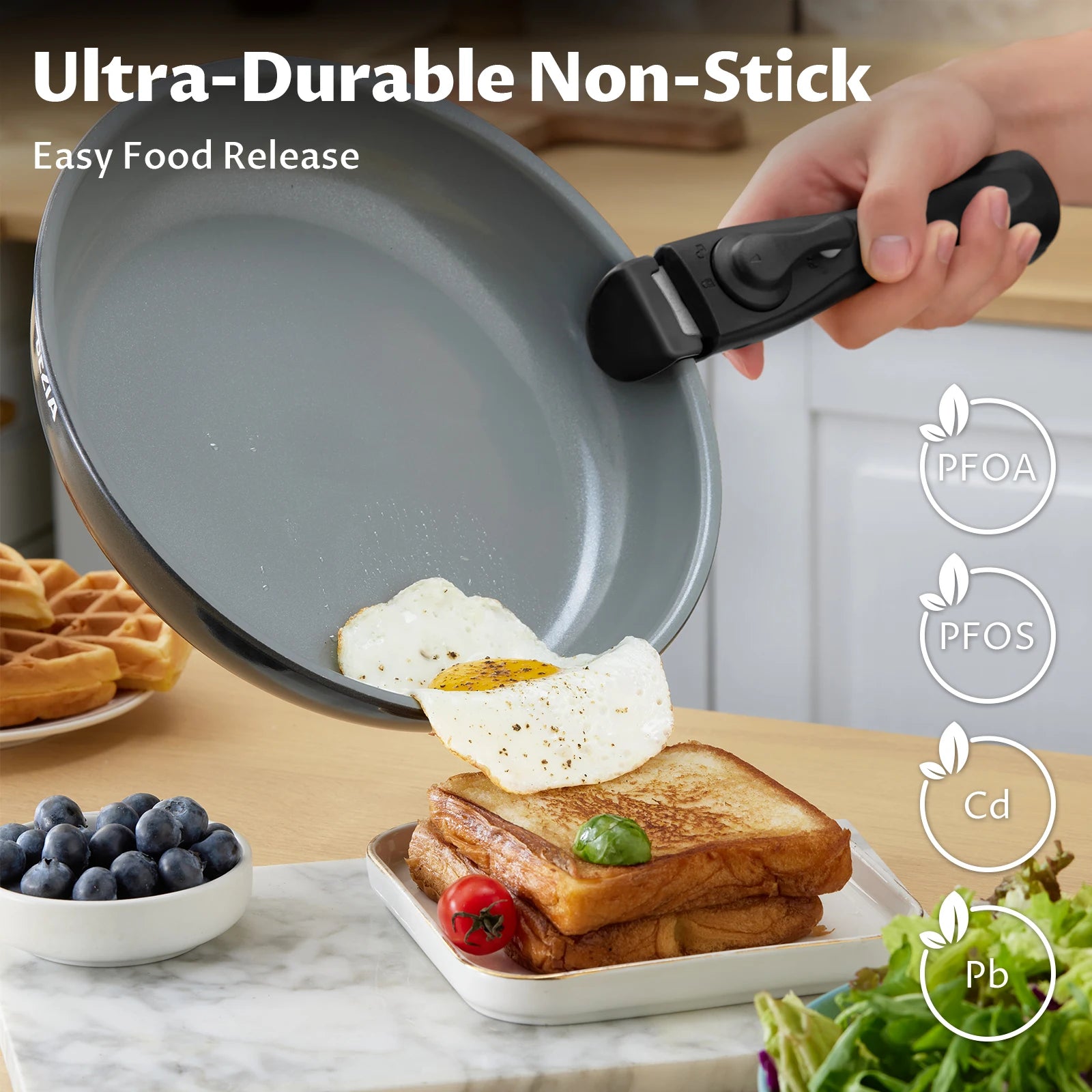 Induction Cookware with Healthy Ceramic Coating, Nonstick Pots and Pans Set