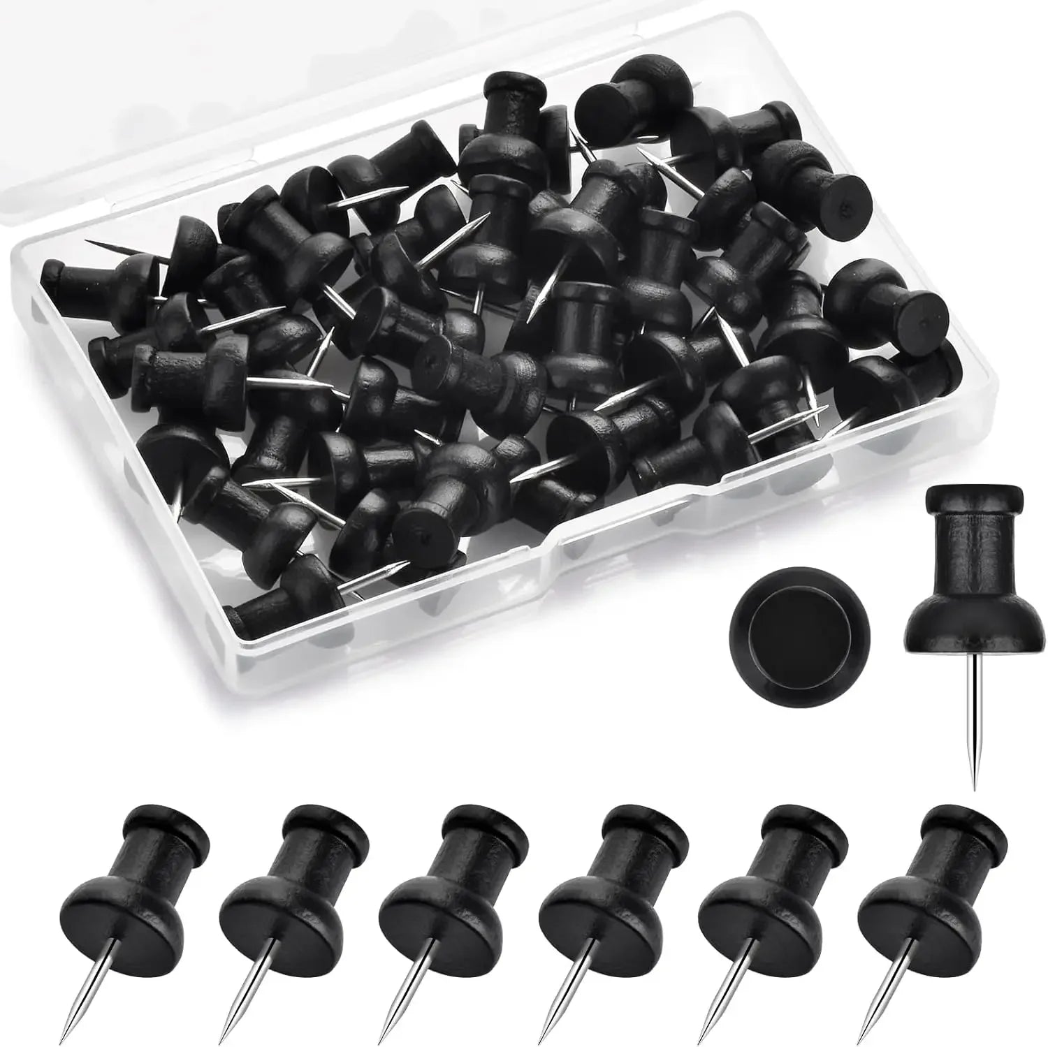 40Pcs wood sales, pushpin decoration