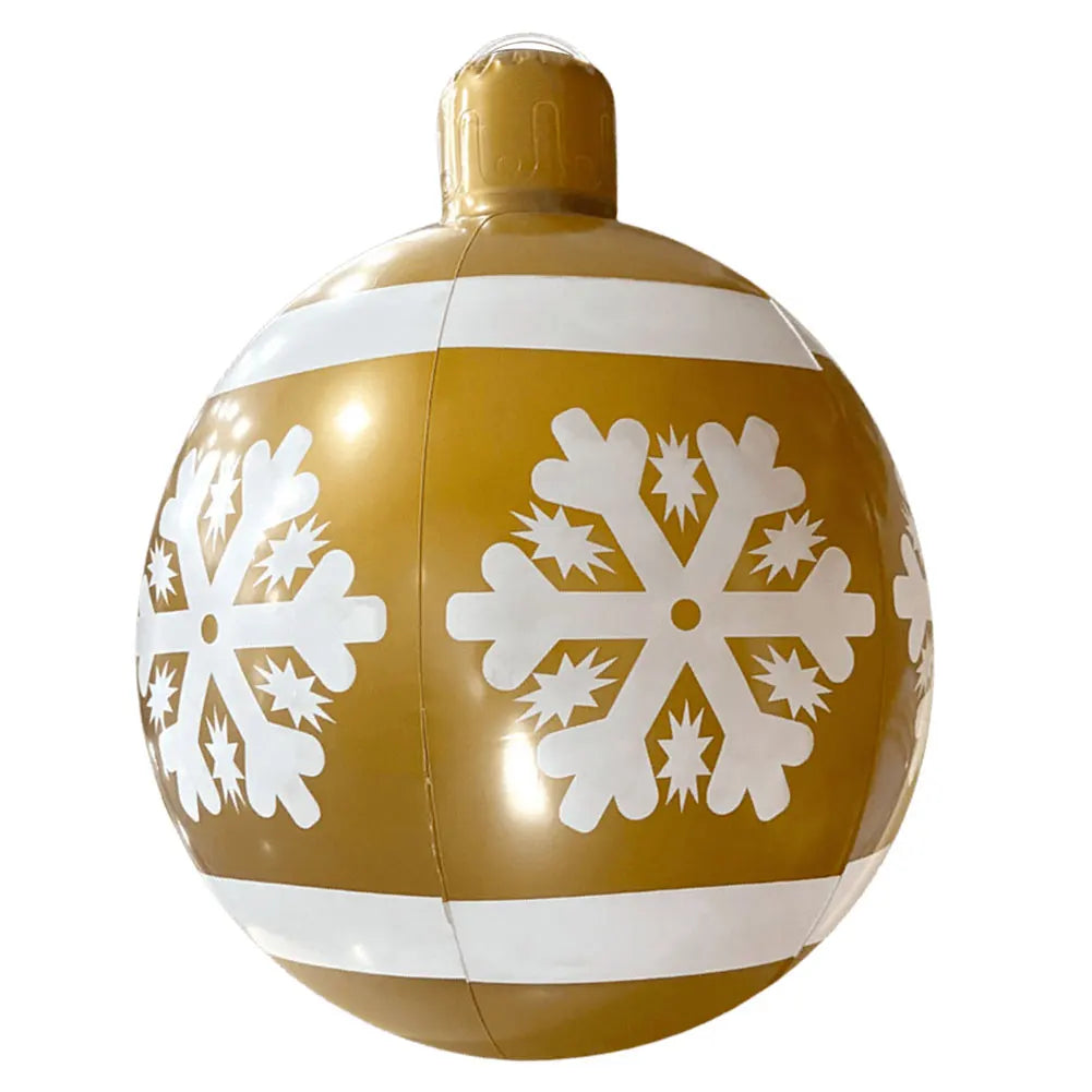 24 Inch Giant Inflatable Christmas Ball Large Outdoor Decorated