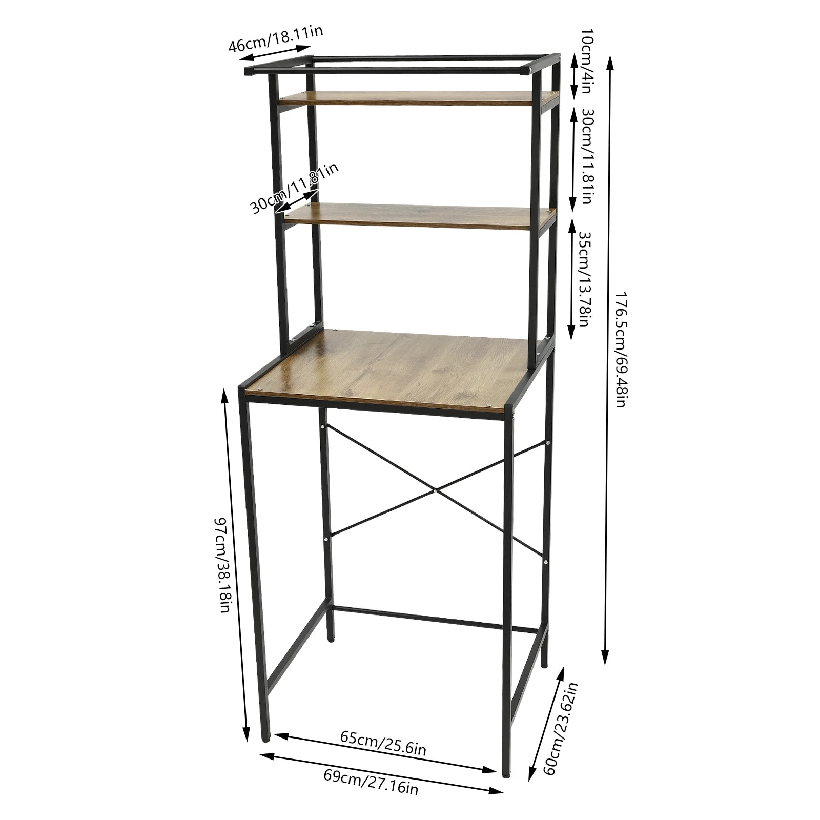 Three-tier  Washer And Dryer Storage Rack