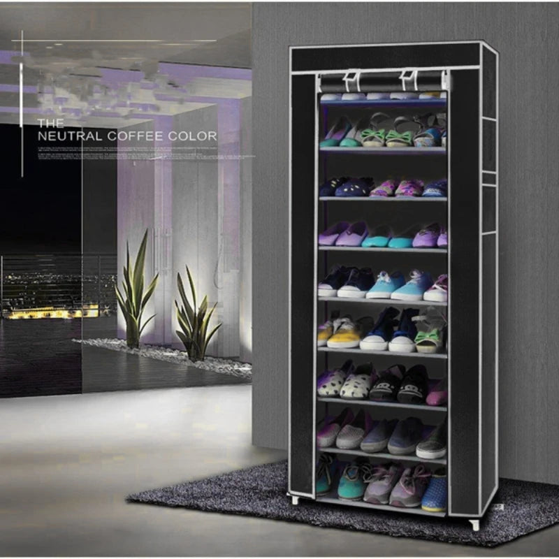 Dustproof Shoe Storage Rack Organizer, Nonwoven Cabinet Space-saving