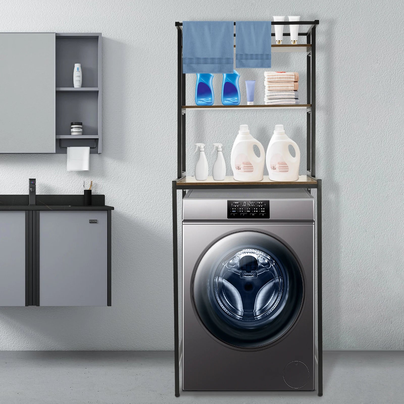 Three-tier  Washer And Dryer Storage Rack