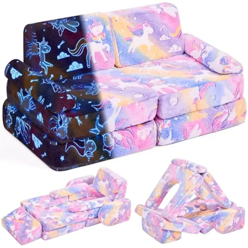 Modular Play Couch, Sectional Sofa, Convertible Foam & Floor