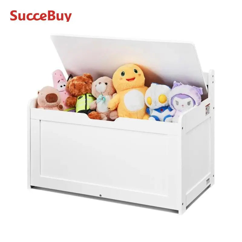 Wooden Toy Chest for Kids Toddler Storage Box with Flip-Top Lid