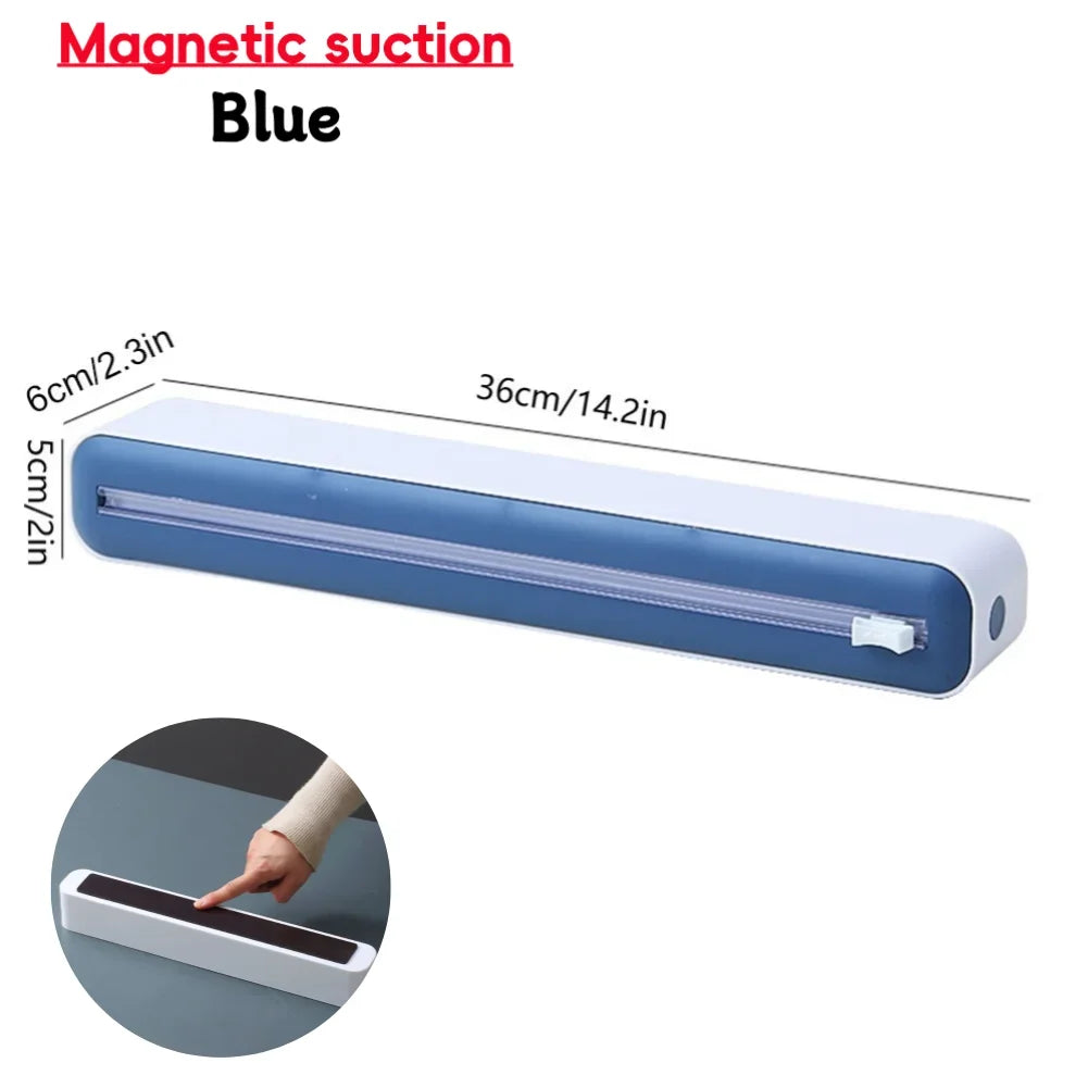 Foil and Plastic Wrap Organizer Refillable Food Cling Film Dispenser