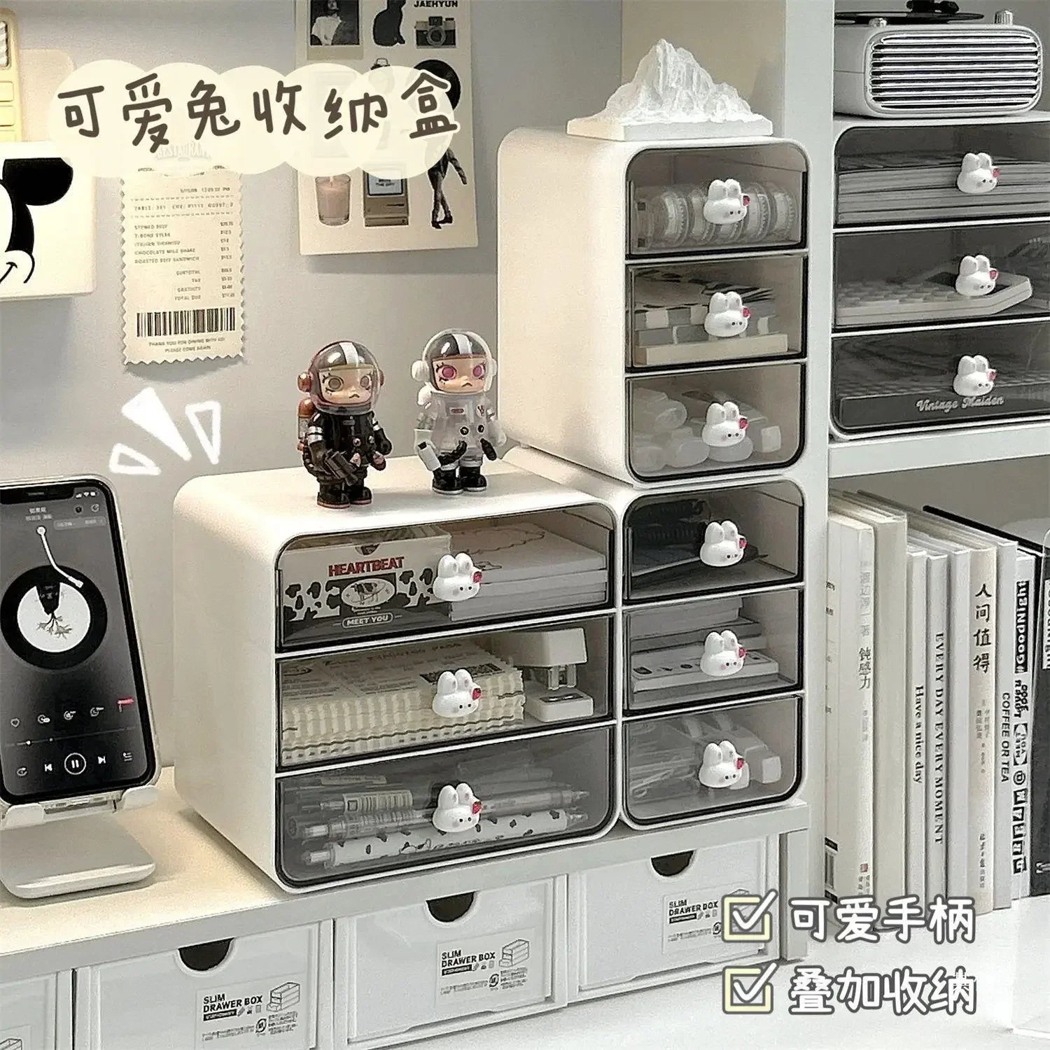 Desktop Drawer Box Pen Holder Hair Accessories Storage Shelf
