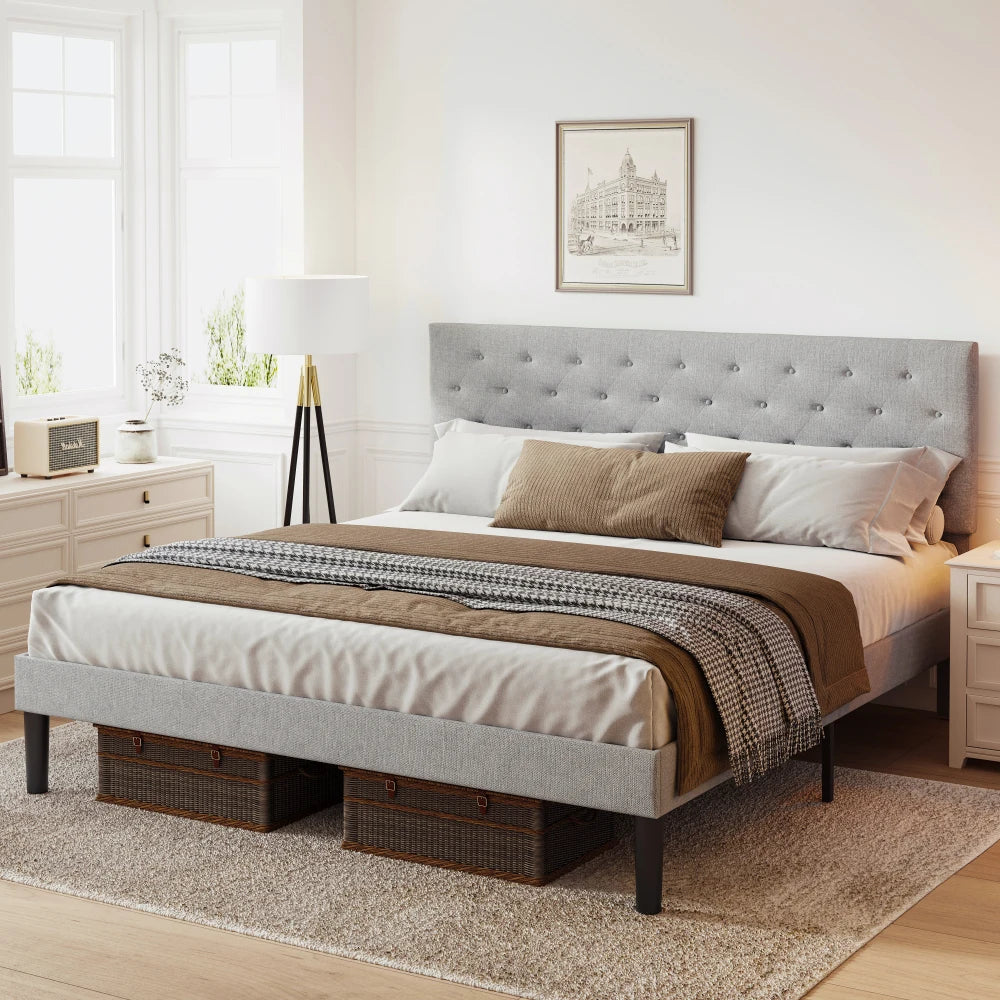 Table Bed Bedroom Aesthetic Modern Multifunctional Queen Bed Frame