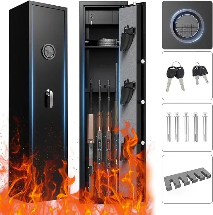 5-Gun Capacity Safe with Drawer And Removable Shelf