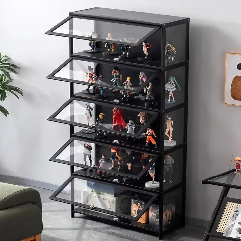5-Tier Curio Display Cabinet, Storage Shelves with Acrylic Door