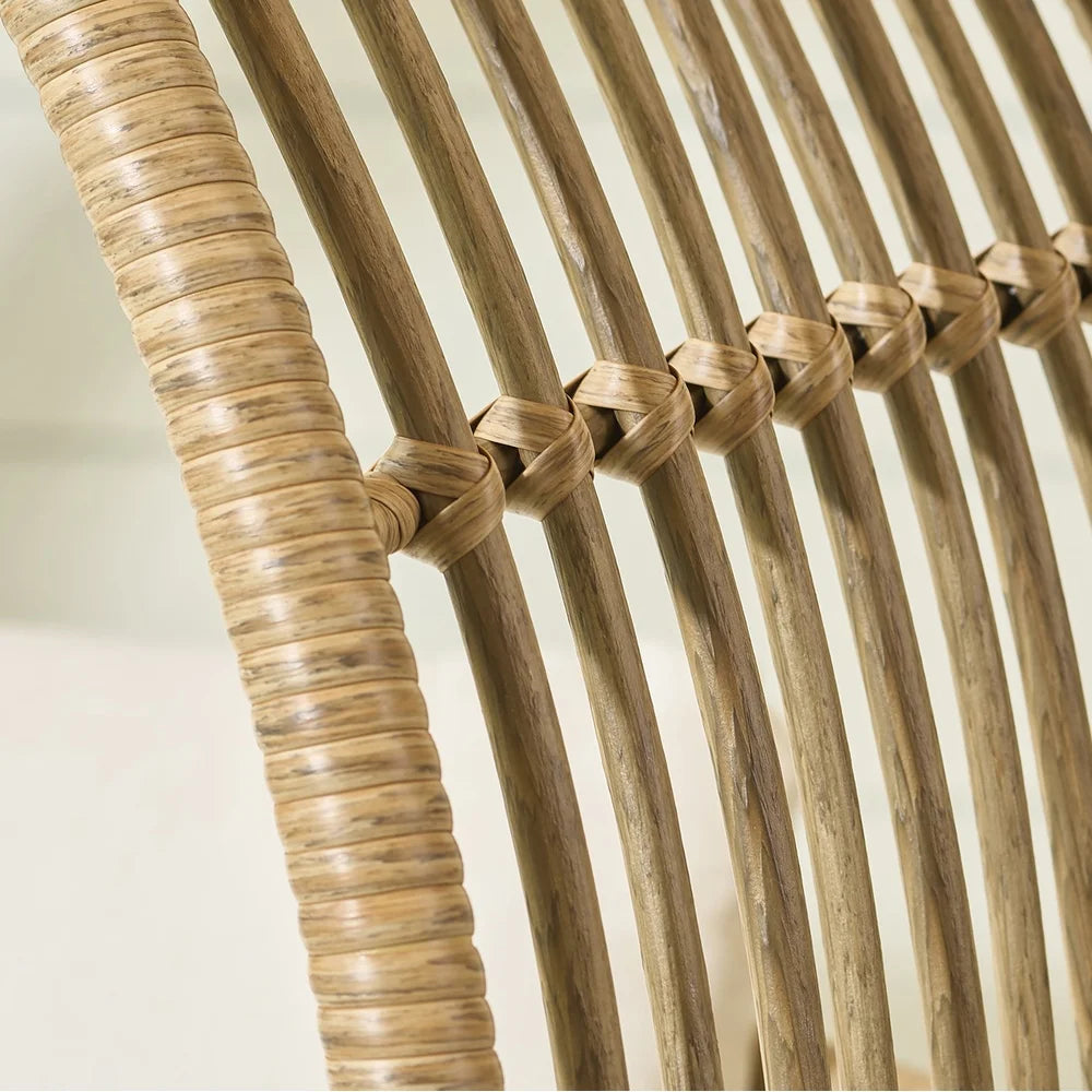 Outdoor Wicker Egg Chair with Cushions Patio Balcony