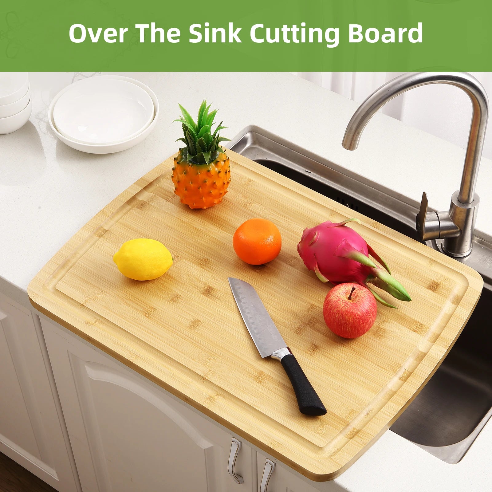 24" x 18" Extra Large Serving Trays With Juices Groove, Turkey Carving Board