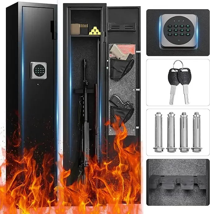 5-Gun Capacity Safe with Drawer And Removable Shelf