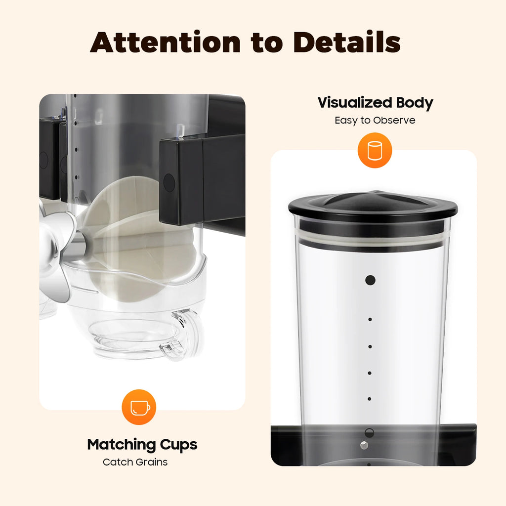 Cereal Dispenser with Cup Wall Holder Screw Set