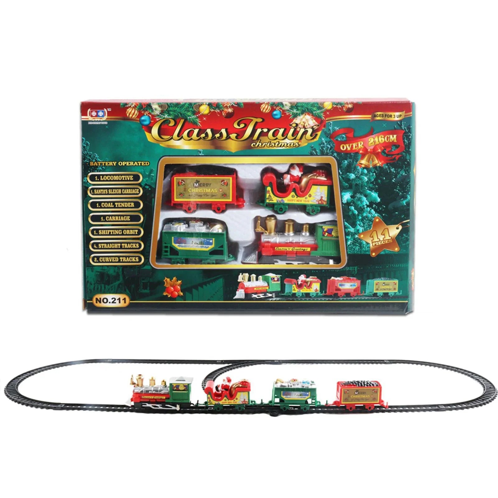 Christmas Realistic Electric Train Set