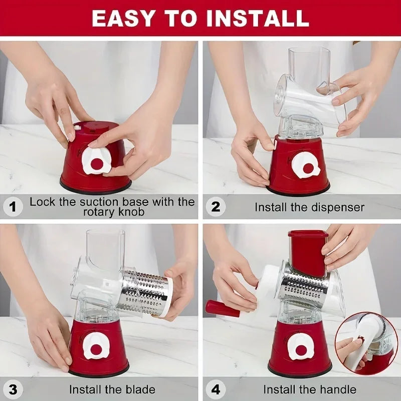 Vegetable Cutter & Slicer Manual Kitchen Cheese Chopper Machine