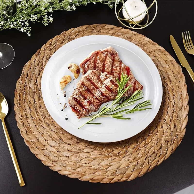 Round Heat Insulation Mats Natural Woven