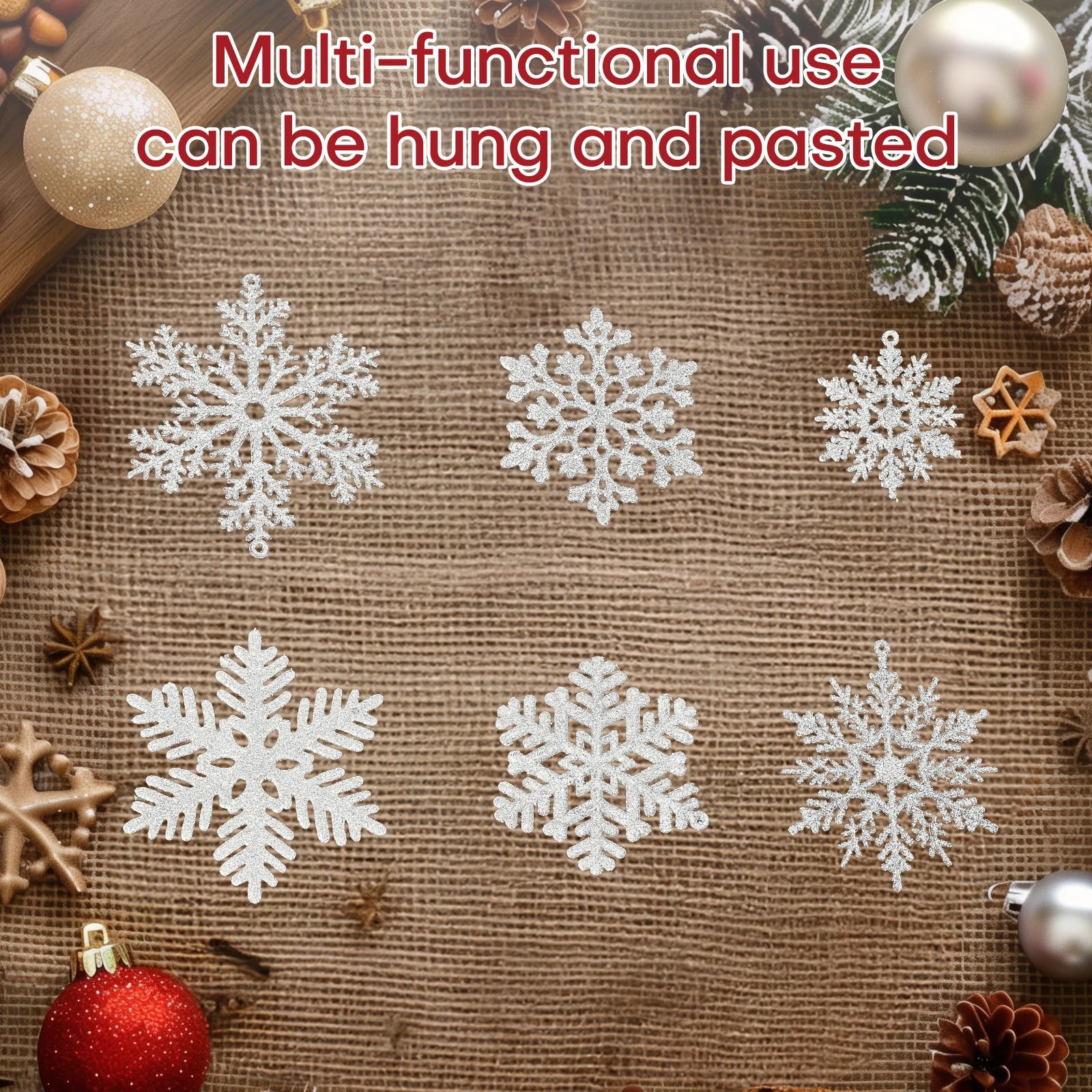 48pcs Snowflakes-Christmas Tree Decoration