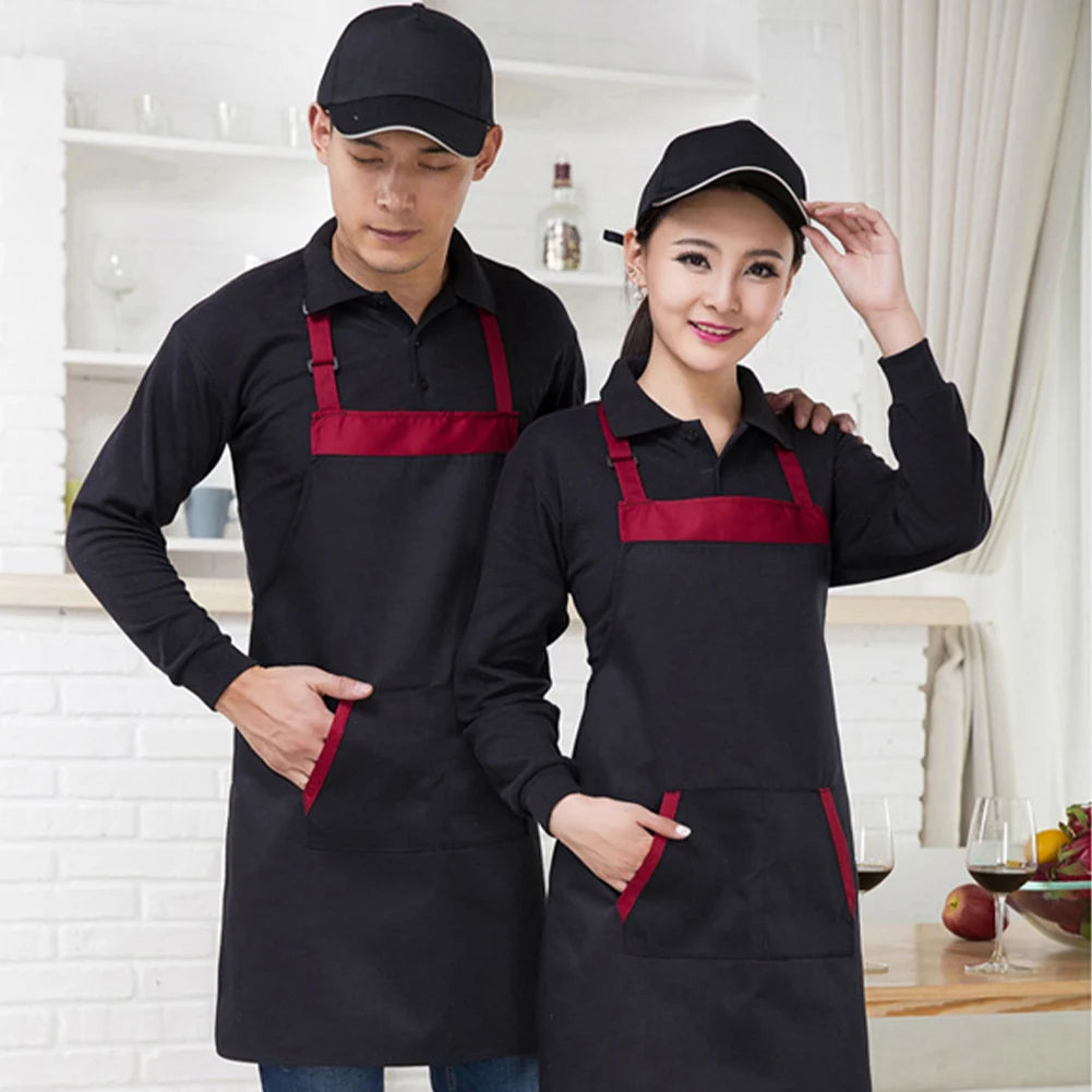 Waterproof Oil Cooking Kitchen Apron with Two Pockets