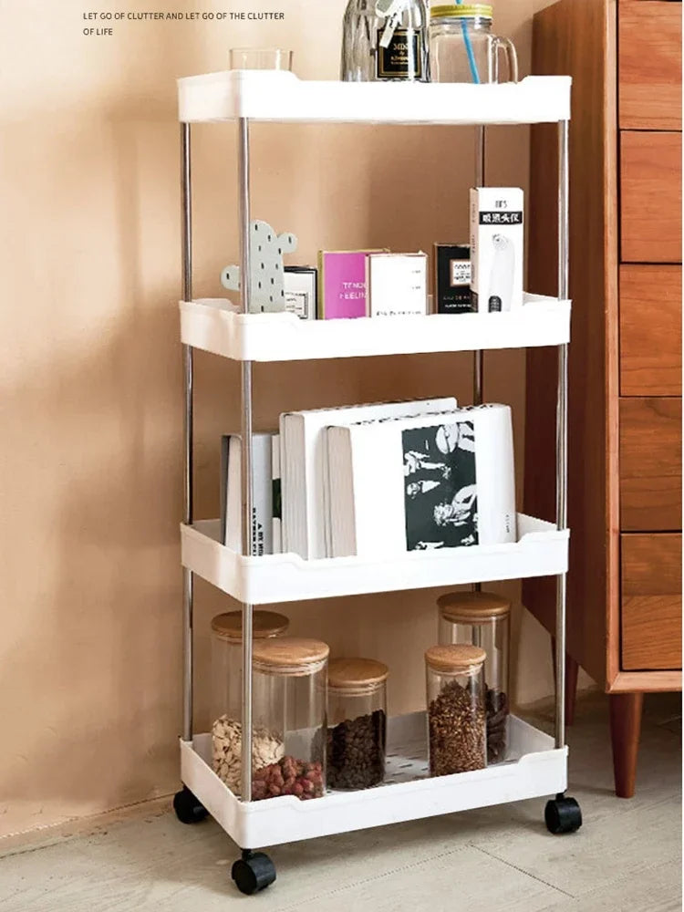 Rolling Utility Cart Storage Shelf  Slide Organizer