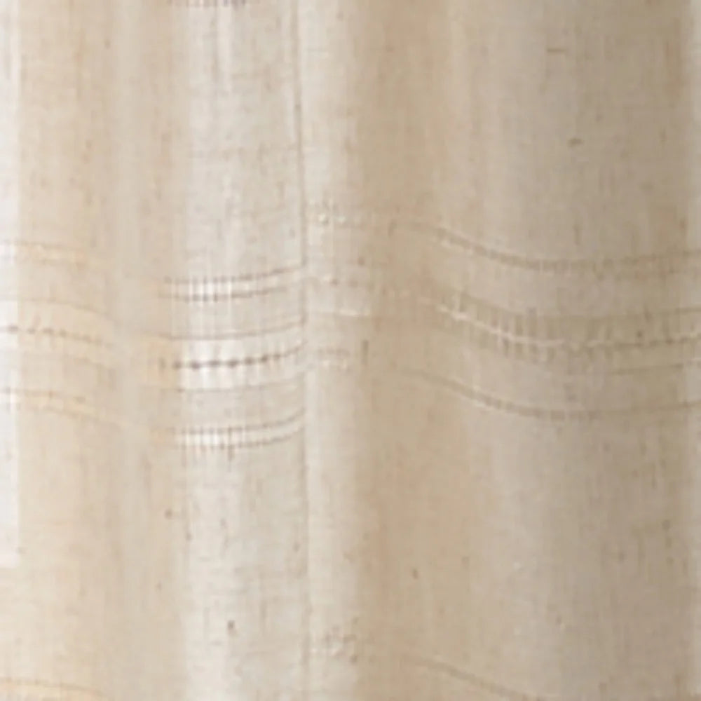 Single Curtain Panel Sheer Lightweight Papyrus Beige Home Décor