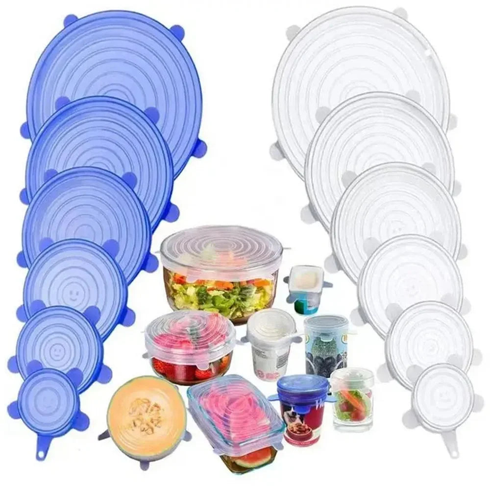 Universal Dish Stretch Round Lids For Kitchen Accessories