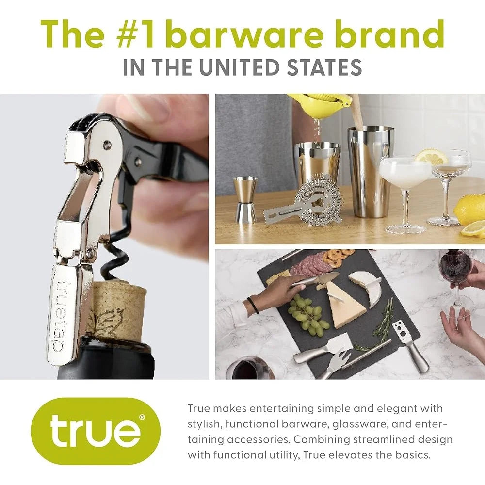 Durable Stainless Steel Double Hinged Waiters Corkscrew with Foil Cutter