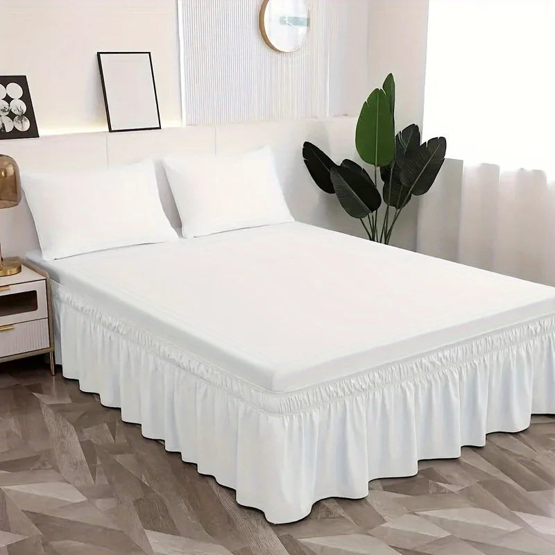 1pc Breathable & Bed Skirt With Elastic Band  Cover Comforter Sets Curtains