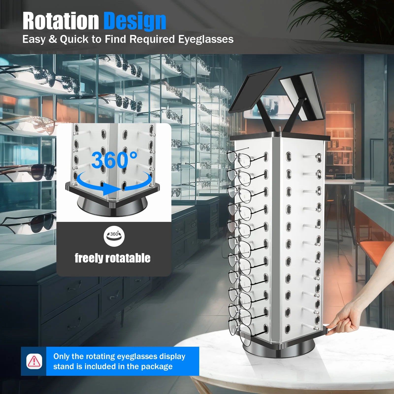 Rotating Sunglasses Display Stand 44 Pairs of Glasses
