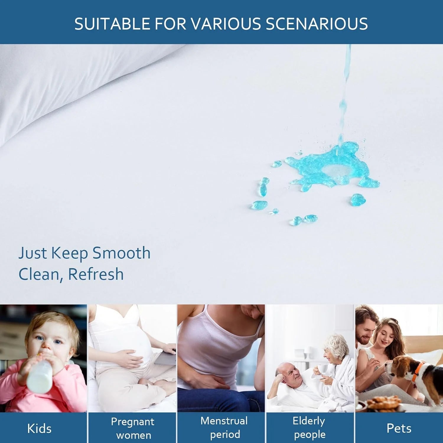 Waterproof Mattress Protector and Fitted Sheets Machine Washable
