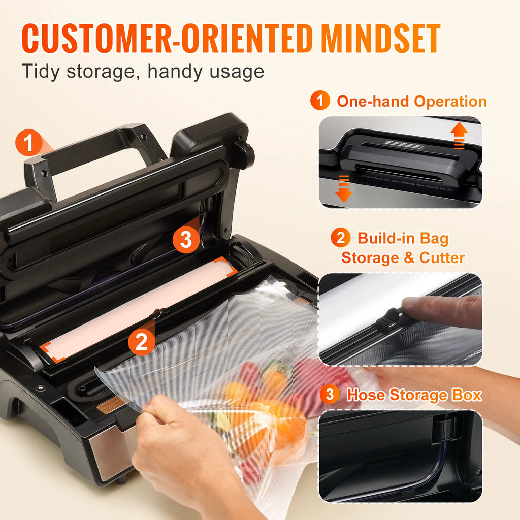 130W Vacuum Sealer Food Packaging Machine
