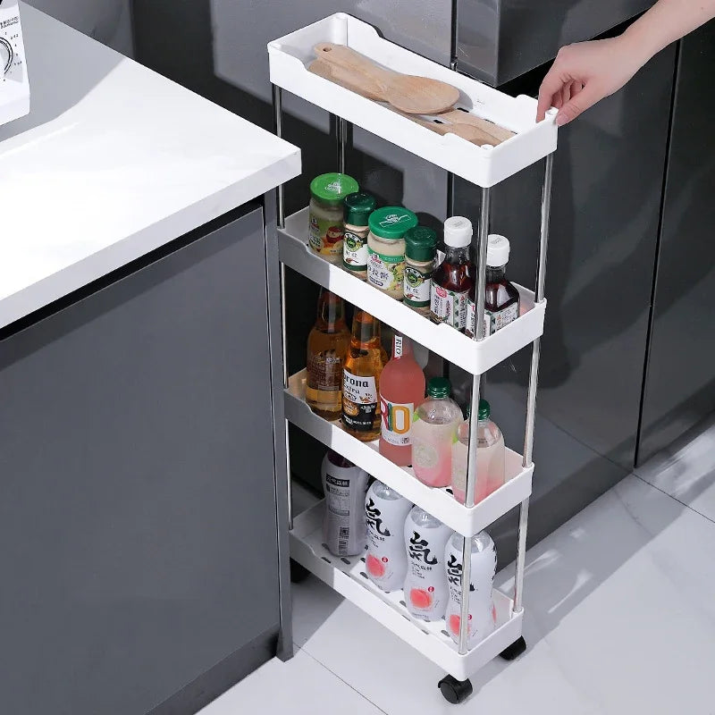 Rolling Utility Cart Storage Shelf  Slide Organizer