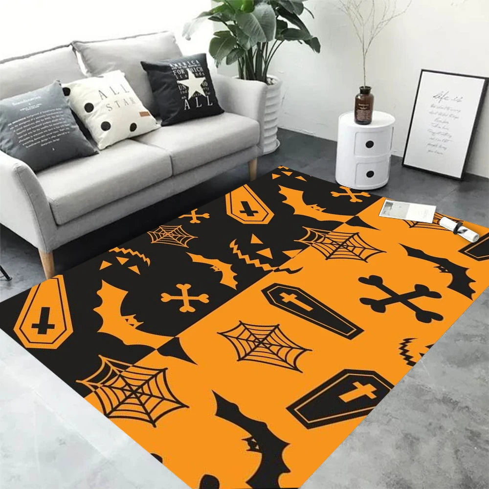 Terrifying Halloween Pumpkin Lantern Carpet Small Rugs