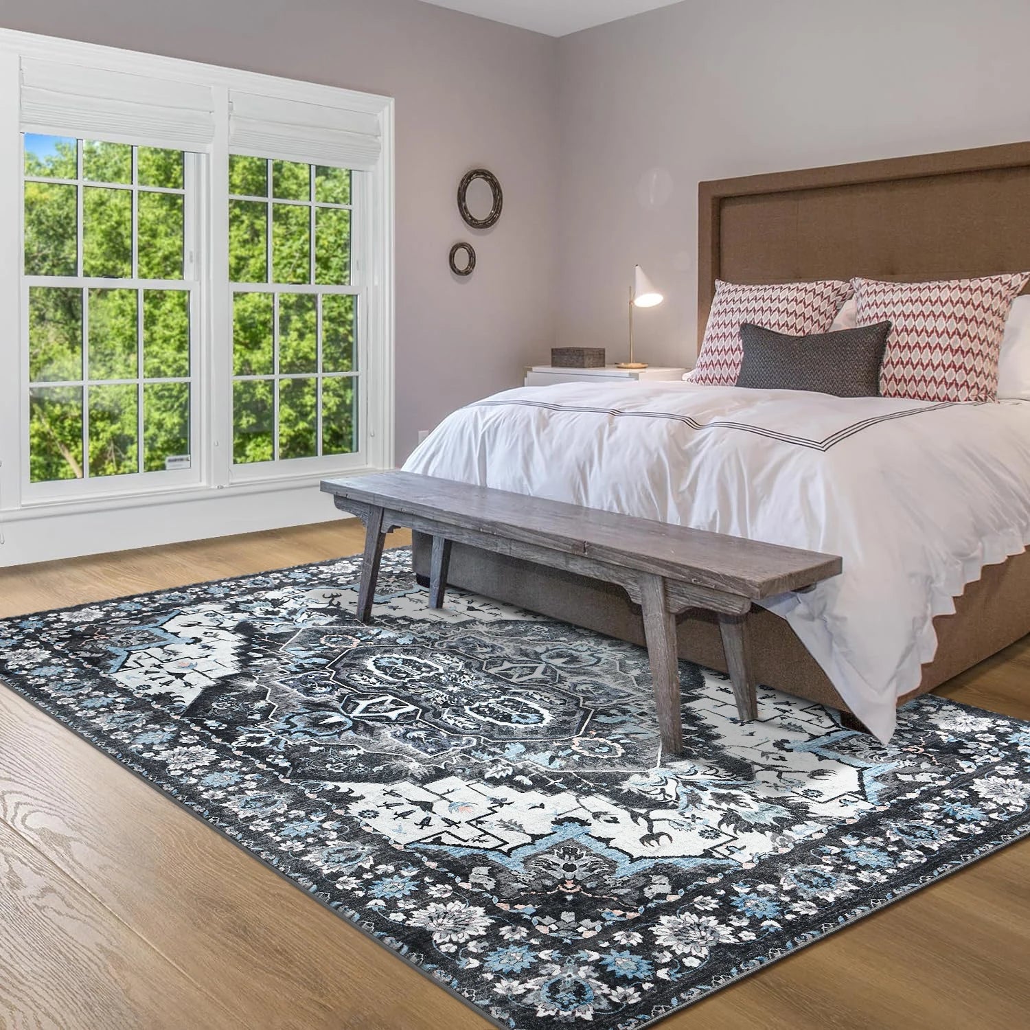 Soft Vintage Floral Area Rugs Non Slip