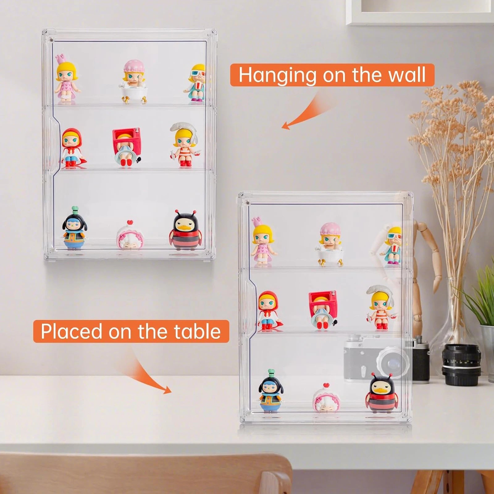 Storage Display Box Transparent Doll Organizer Case For Figurine